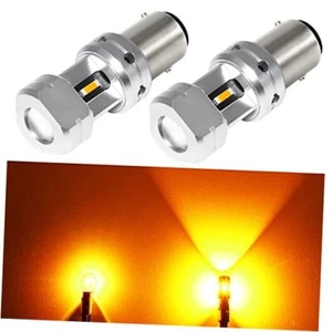 1157 7528 Amber LED Turn Signal Light Bulbs Super Bright 2057 2357 2397 3496 - Picture 1 of 8
