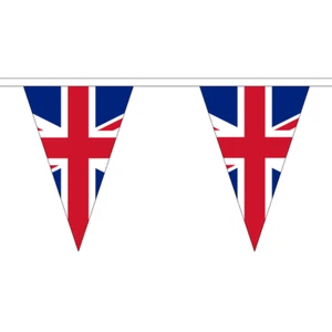 Union Jack Triangle Bunting 5m 12 Flags *SALE PRICE* - Picture 1 of 3