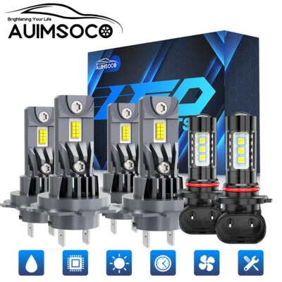 For BMW 545i 2004 2005 2006 6000K H7 LED Headlight High / Low / Fog Light Bulbs - Image 1 of 4