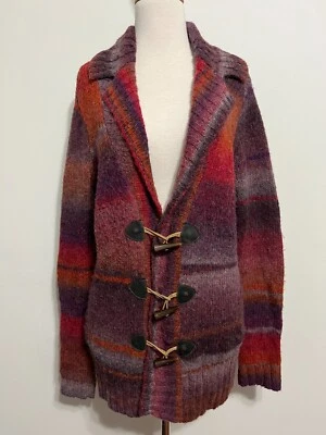 Cárdigan Suéter M by Michael Stars Mezcla de Alpaca Púrpura Naranja Ombré Talla 2 Foto 1 de 4