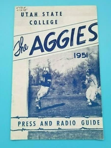 UTAH STATE AGGIES COLLEGE FOOTBALL MEDIA GUIDE - 1951 - EX+ SHAPE - Picture 1 of 3