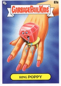 2021 GARBAGE PAIL KIDS GPK FOOD FIGHT BASE RING POPPY 87a NM
