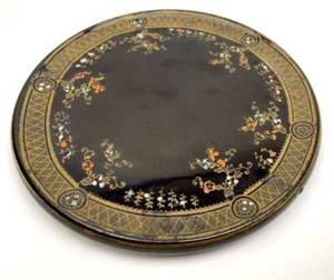 Antique Black Handpainted Plate C&S Ltd Albany Harvey Potteries Burblem - Signed - Picture 1 of 10