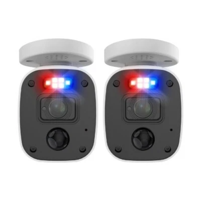 Swann PRO-4KMQBPK2 4K Enforcer Bullet CCTV Camera Flash Siren Audio DVR 5680 x 2 - Image 1 of 4