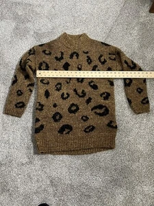 Universal Thread Oversized Chunky Knit Animal Print Leopard Sweater Small - Picture 1 of 4