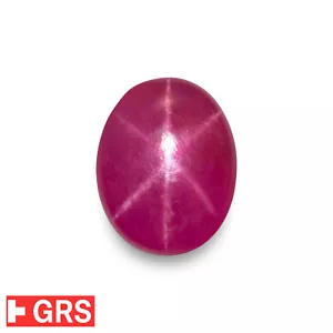 GRS & IGI Certified VIETNAMESE Star Ruby 6.50 Ct. Natural Untreated PINKISH RED - Picture 1 of 6