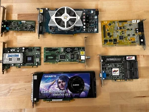 Lot 7 Vintage PC Karten - 2x NVIDIA 9600GT / Crystal ISA Audio / S3 PCI Video - Bild 1 von 8