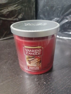 Yankee Candle      Glass Tumbler 7 oz     "Sparkling Cinnamon " - Image 1 of 4