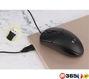 SOURIS OPTIQUE d'ordinateur Mouse cable 125cm souris gaucher droitier neuf - Imagen 1 de 2