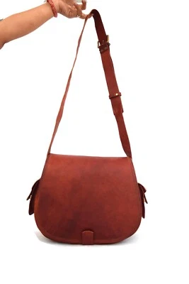 Bolso Bandolera Mensajero 11" Cuero Real para Cámara DSLR SLR Estuche Acolchado Cartera Mensajero Foto 1 de 4