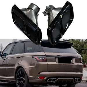 Puntas de silenciador de tubo de escape trasero negro para Land Rover Range Rover Sport SVR 14-21 - Imagen 1 de 5