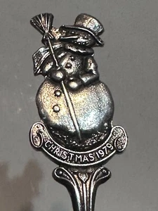 Christmas 1979 Snowman  Holidays Souvenir Spoon - Imagen 1 de 5