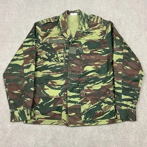 Vintage French Army Lizard Camo Herringbone Combat Jacket Mens Medium Military - Picture 1 of 6