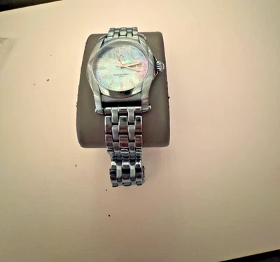 Vintage Swiss Reactor Curie Mid 90503 Blue Mother of Pearl Analog Watch - Image 1 of 4