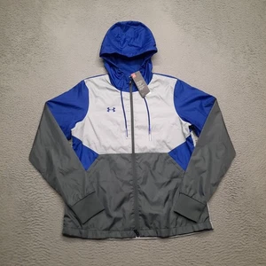 Under Armour Team Legacy Jacke Damen mittelgrau blau Windbreaker Kapuze 1359348 - Bild 1 von 8