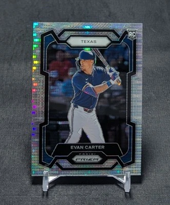 Evan Carter Silver Pulsar 442/499 Rookie RC 2024 Prizm Card #274 Texas Rangers - Image 1 of 2