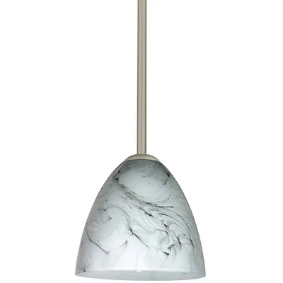 Besa Lighting 1TT-4470MG-LED-SN Vila LED Satin Nickel Stem Pendant Ceiling Light - Image 1 of 3