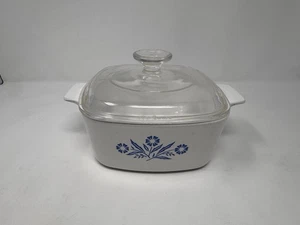 Vintage Corning Ware Blue Cornflower Casserole Dish A-1 1/2-B 1.5 Qt with Lid - Picture 1 of 11