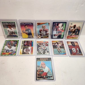 Lote de 11 tarjetas deportivas de fútbol americano béisbol Marino Concepción Conseco Tarkenton McMahon - Imagen 1 de 11