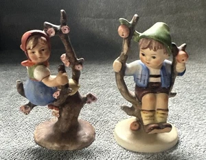 Goebel Hummel Apple Tree Girl & Boy 741 3/9 - 742 3/0 Figurines West Germany  - Picture 1 of 5