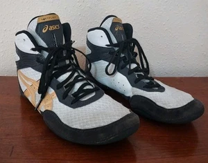 ¡Zapatos de lucha para hombre ASICS Matflex 7 Beat the Streets blancos/dorados/negros! US 9.0! - Imagen 1 de 9