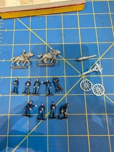 Bürgerkrieg 20mm-23mm Konföderierte Kavallerie Soldat Kanone Metall Zinn Figuren Lot - Bild 1 von 7