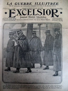 WW1 GENERAL JOFFRE COMMANDANT EN CHEF EXODE SERBIE JOURNAL EXCELSIOR 5/12/1915 - Picture 1 of 1