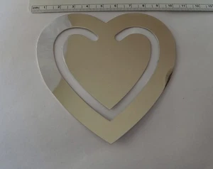 3.5" Silver Shiny no tarnish Nickel plated Great Gift Heart Engravable Bookmark - Picture 1 of 7