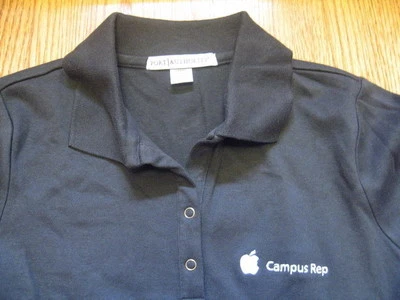 APPLE CAMPUS REP Ladies POLO SHIRT Black Employee NEW w/o Tags NWOT SM Small S - Image 1 of 4