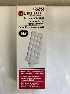 Genuine Utilitech 100756 (625-0262) 26 Watt Replacement Light Bulb B26FUT G24q-3 - Image 1 of 4