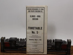 Chicago Milwaukee Pacific - Ill-IA Division - Timetable - No 5- 1978 - Picture 1 of 2