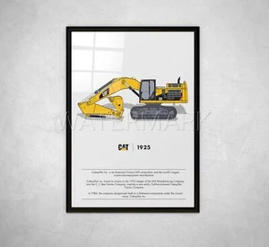 Raupe Bagger Bagger pädagogischer Kunstdruck Poster - Company Origins - Bild 1 von 6