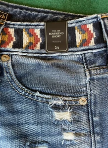 Abercrombie & Fitch Blue Jean Denim Boyfriend Shorts Mid Rise Sz 24 New NWT - Picture 1 of 11