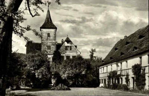 8561 ESCHENBACH Fränkische Alb Bayern ~1950/60 Partie am Schloss AK ungelaufen - Picture 1 of 2