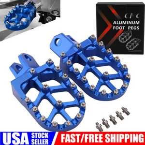 DRZ Foot Pegs Dirt Bike For DRZ400/E DRZ400SM RM125 250 RMX250 Blue - Picture 1 of 7