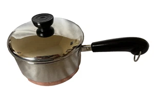 1801 Revere Ware Cacerola de 1,5 Qt con Tapa Clinton IL Fondo de Cobre Utensilios de Cocina 97h - Imagen 1 de 8