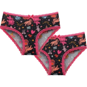 Lote de 2 bragas de bikini Splendies Valentina Cupido 4 lencería de encaje ropa interior nueva - Imagen 1 de 12