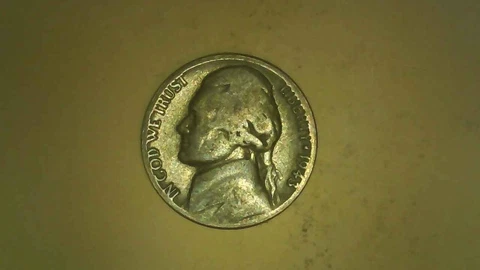 1943 - S Jefferson Silver War Nickel -  35% Silver Cover