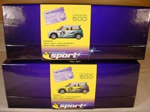 PAAR Scalextric NSCC BMW Mini Cooper S #25 weiß C2596A & gelb C2599A MB - Bild 1 von 11
