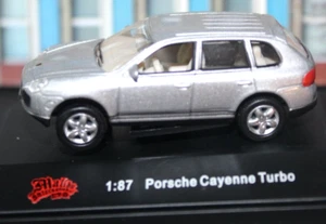 PORSCHA CAYENNE TURBO RTR BUILT 1/87 ho SILVER 4 THAT MODERN LAYOUT HO built - Picture 1 of 8