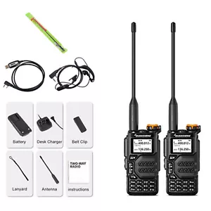 2X Quansheng UV-K5 VHF UHF Dual-Band Ham 5W Portable Two way Radio Walkie Talkie - Picture 1 of 10
