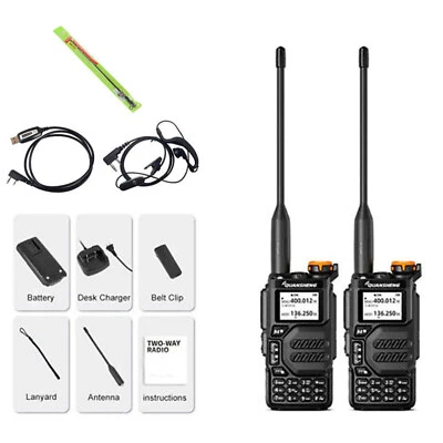 2X Quansheng UV-K5 VHF UHF Dual-Band Ham 5W Portable Two way Radio Walkie Talkie - Image 1 of 4