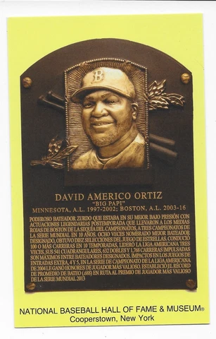 David Ortiz HOF Plaque in Spanish Stamped and Postmarked on Induction Day 2022 Cover