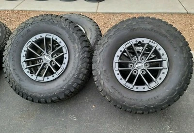 4) Ford F150 Raptor Bead lock 17” Factory OEM Wheels Rims 315/70/17BFG KO2 Tires - Image 1 of 4