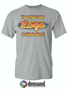 12 Full Color Custom Printed T-Shirts Front Print FREE SHIPPING - Picture 1 of 9
