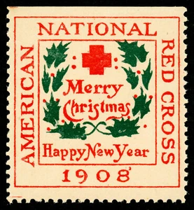 1908 Scott #WX3 Type 1 Christmas Seal Cinderella Stamp Mint NH Smooth OG Perf 12 - Picture 1 of 2