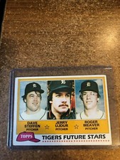 1981 Topps Baseball  # 626 Tigers Dave Steffen Jerry Ujdur Roger Weaver RC