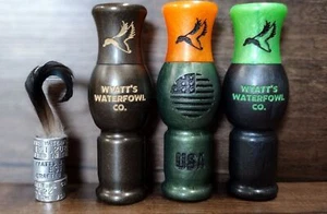 Custom Duck Call | Mallard Hen | USA Themed Brown Black Green Orange - Picture 1 of 4
