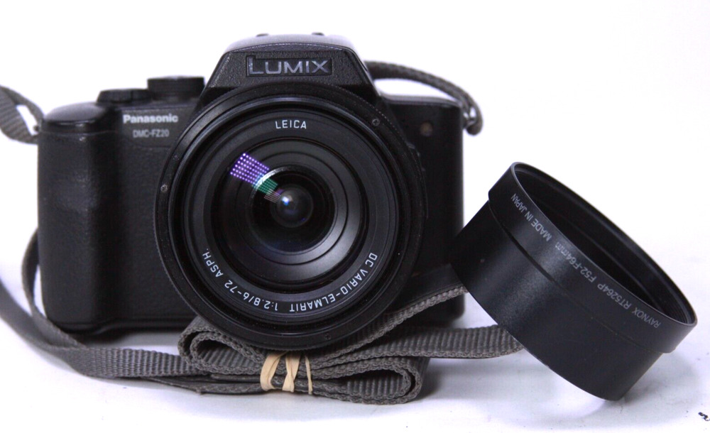 Panasonic LUMIX DMC-FZ20 5.0MP Digital Camera - Black WORKS No Battery/Charger