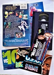 Space Jam VHS (With ALL RARE Inserts) -Looney Tunes - Michael Jordan - Warner B - Picture 1 of 3